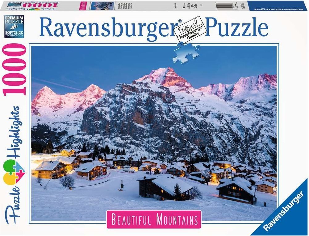 Gyönyörű Hegyek - Berni - felvidék, Mürren Ravensburger 1000 darabos kirakó puzzle (RA - 17316) - puzzlegarden
