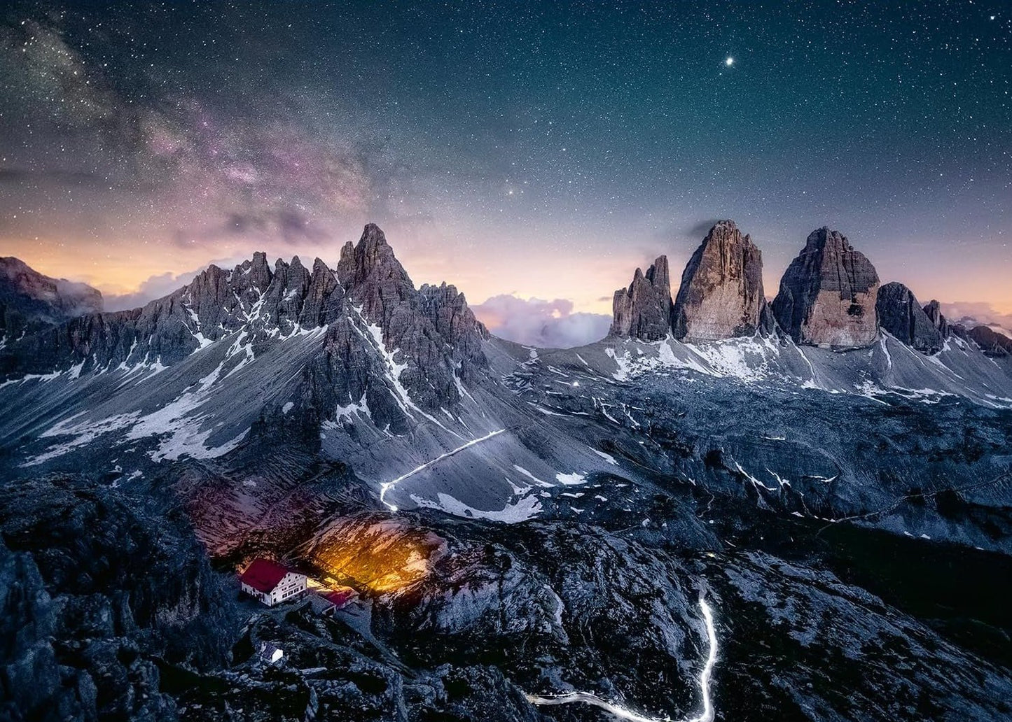 Gyönyörű Hegyek - Drei Zinnen, Dolomitok Ravensburger 1000 darabos kirakó puzzle (RA - 12000256) - puzzlegarden