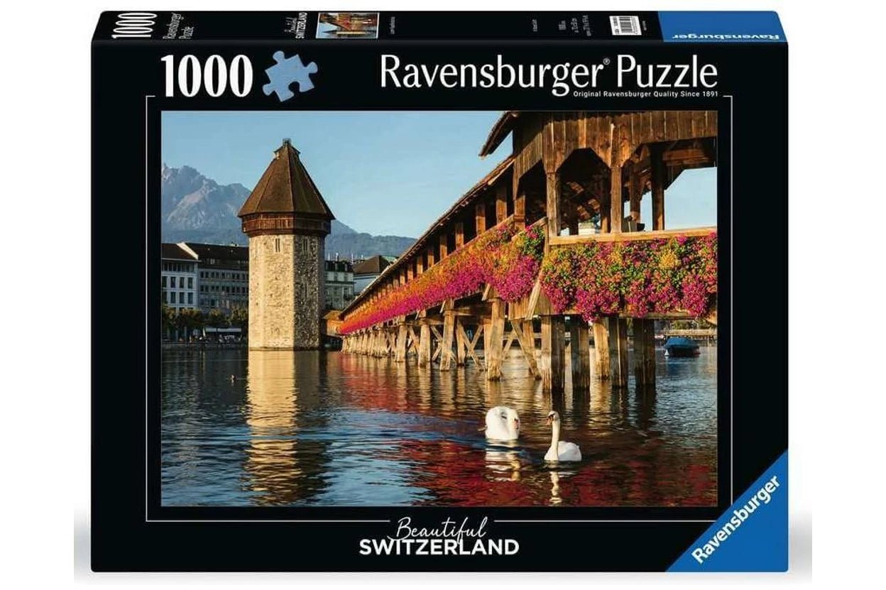 Gyönyörű Svájc – Luzern, Kapellenbrücke Ravensburger 1000 darabos kirakó puzzle (RA - 12000359 4005555003595) - puzzlegarden