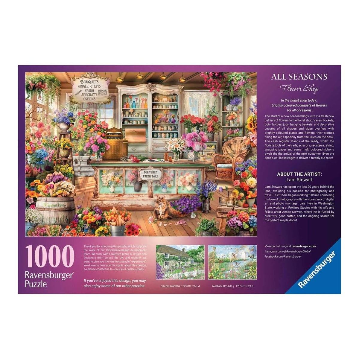 Gyönyörű Virágbolt Ravensburger 1000 darabos kirakó puzzle (RA - 12001262) - puzzlegarden