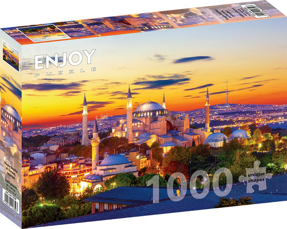 Hagia Sophia a naplementében, Isztambul, Törökörszág Enjoy 1000 darabos kirakó puzzle (EN - 1359) - puzzlegarden