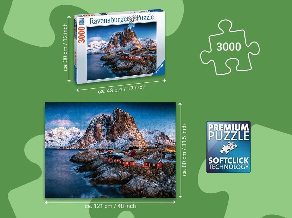 Hamnoy - Lofoten, Norvégia Ravensburger 3000 darabos kirakó puzzle (RA - 17081) - puzzlegarden