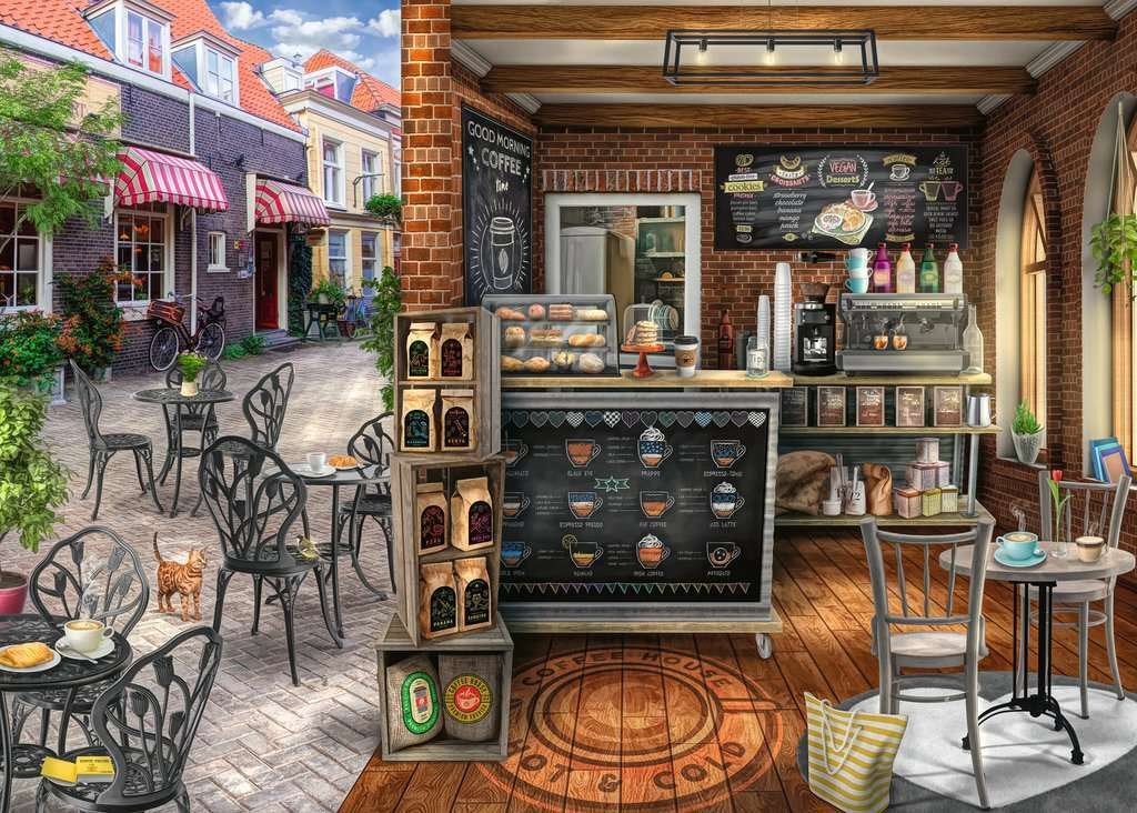 Hangulatos Kávézó Ravensburger 1000 darabos kirakó puzzle (RA - 16805) - puzzlegarden