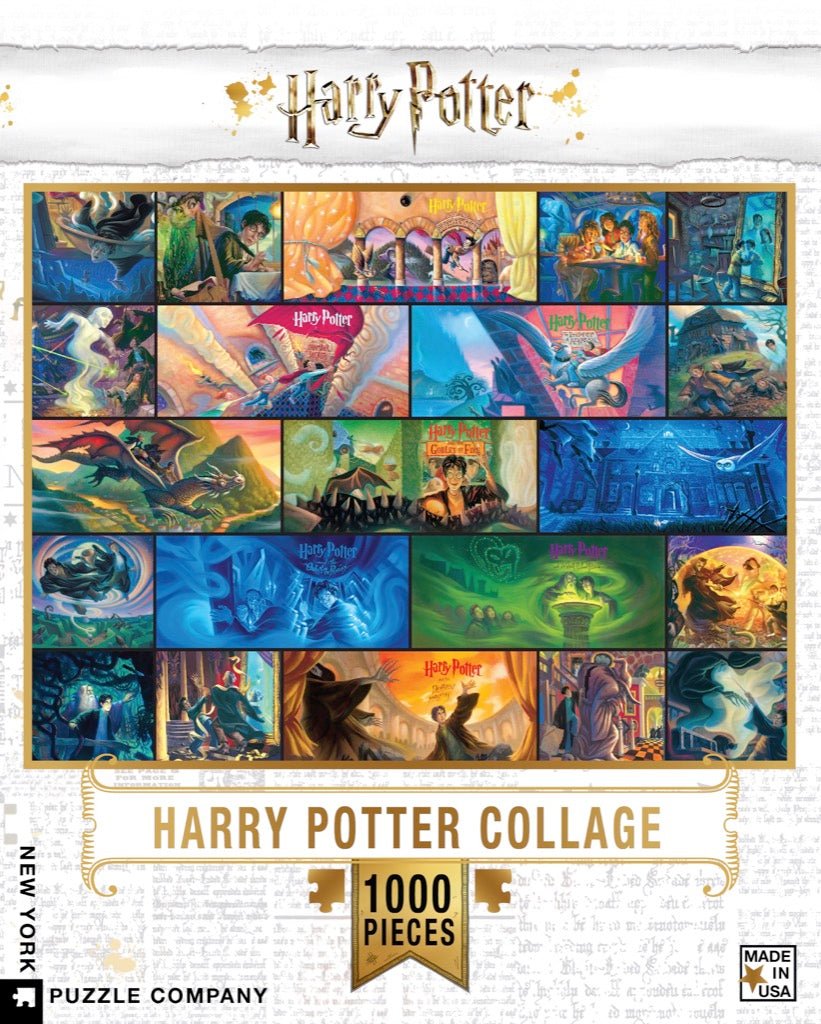 Harry Potter kollázs New York Puzzle Company 1000 darabos kirakó puzzle (NYPC - NPZHP1895) - puzzlegarden