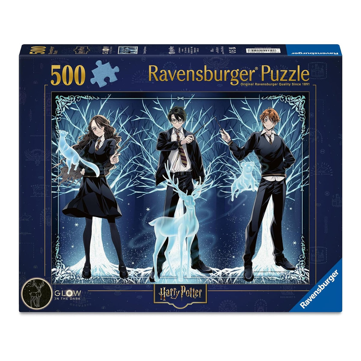 Harry Potter - Világító Patrónus - sötétben világít! Ravensburger 500 darabos kirakó puzzle (RA-12001509) - puzzlegarden