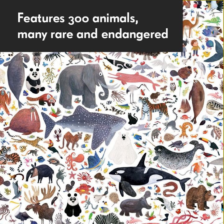 Hello Animals of the World - veszélyeztetett állatok Galison 500 darabos kirakó puzzle (GA-51595) - puzzlegarden