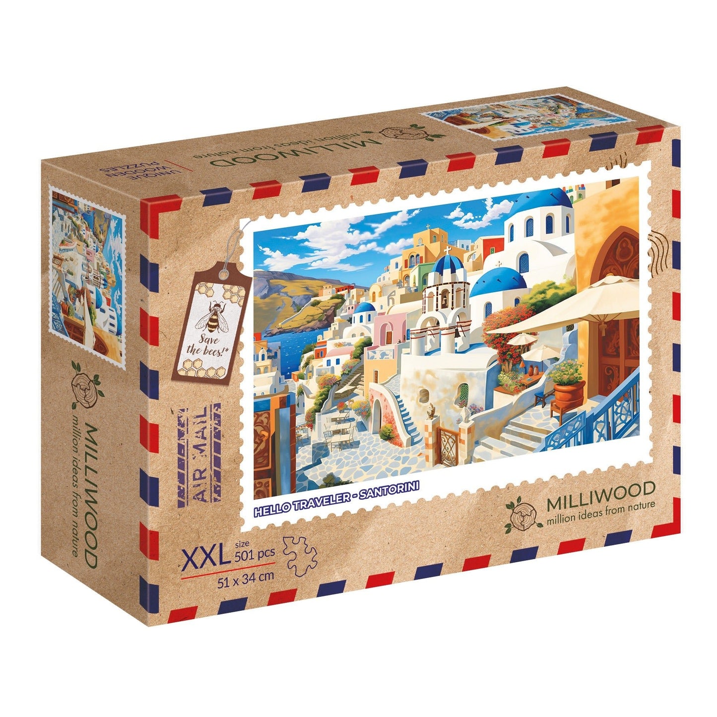 Helló utazó – Szantorini Milliwood 501 darabos kirakó puzzle (MW - 5077) - puzzlegarden