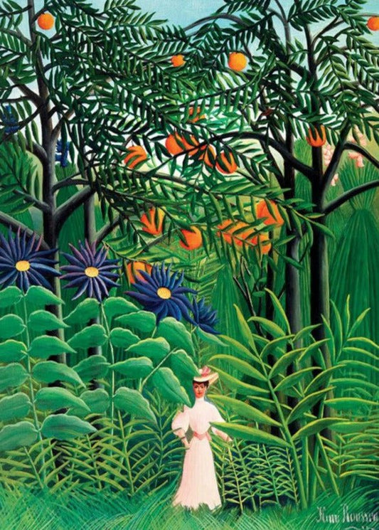 Henri Rousseau - Egzotikus Erdőben Sétáló Nő EuroGraphics 1000 darabos kirakó puzzle (EUR - 6000 - 5608) - puzzlegarden