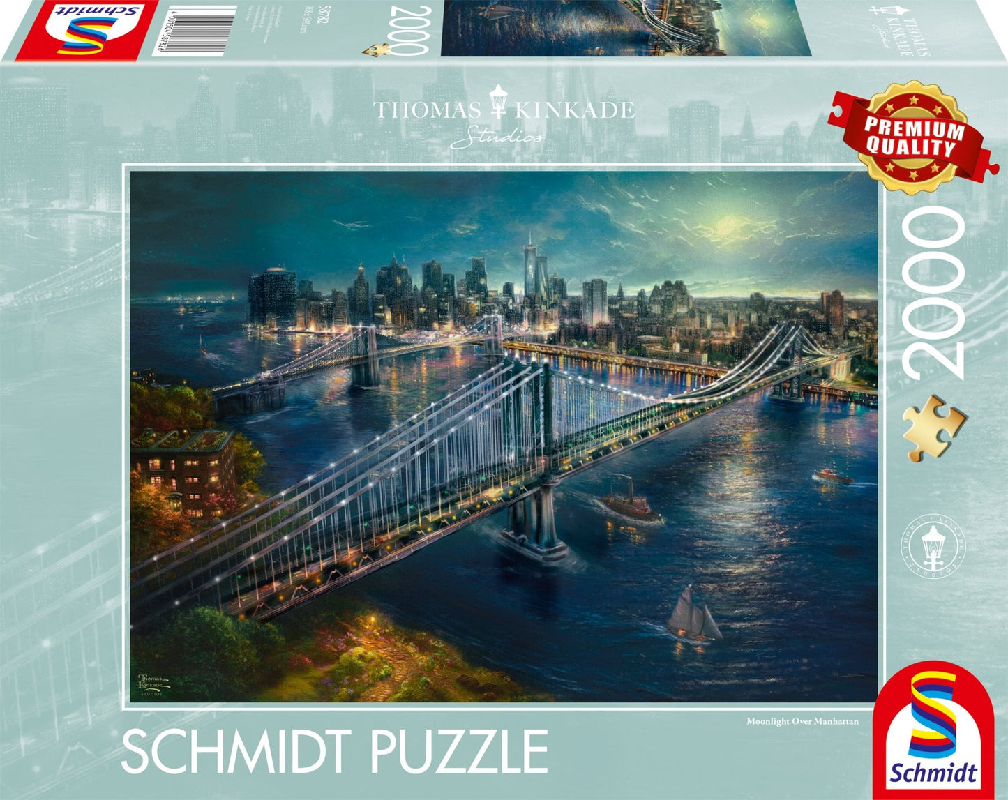 Holdfény Manhattan felett Schmidt Spiele 2000 darabos kirakó puzzle (SCH - 58782) - puzzlegarden