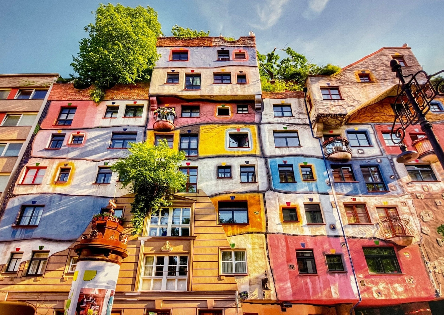 Hundertwasser Ház - Bécs, Ausztria Ravensburger 1000 darabos kirakó puzzle (RA - 90781 4005556907816) - puzzlegarden