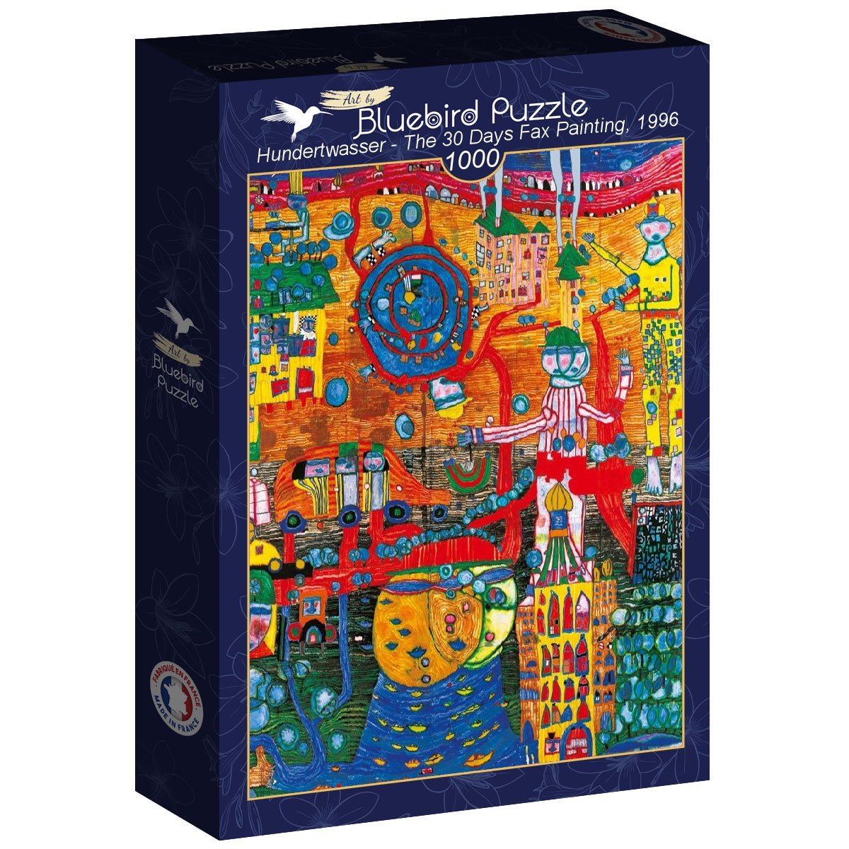 Hundertwasser - The 30 Days Fax Bluebird 1000 darabos kirakó puzzle (BB - 60258) - puzzlegarden