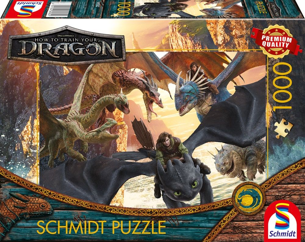 Így neveld a sárkányodat – Támadásra készen Schmidt Spiele 1000 darabos kirakó puzzle (SCH - 58582) - puzzlegarden