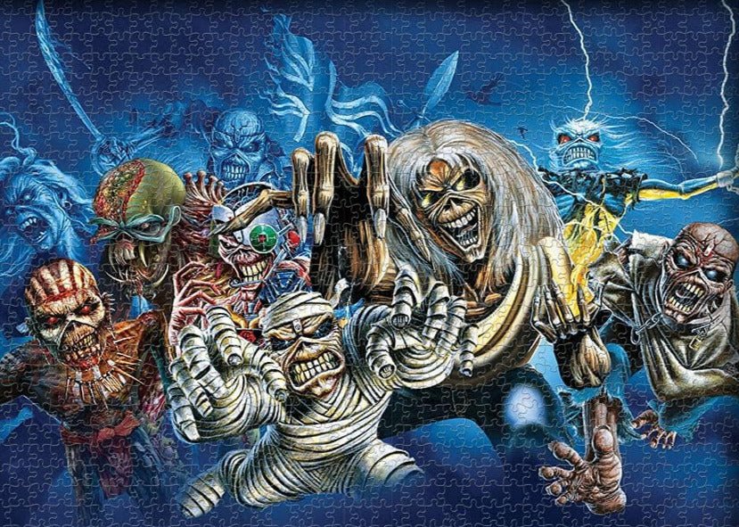 Iron Maiden - The Faces of Eddie Usaopoly 1000 darabos kirakó puzzle (USAP - Z144 - 659) - puzzlegarden