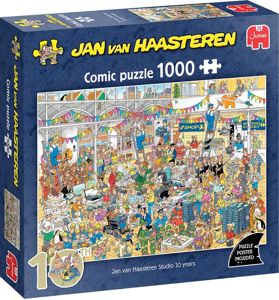 Jan van Haasteren – 10 éves a stúdió Jumbo 1000 darabos kirakó puzzle (JU - 1110100616) - puzzlegarden