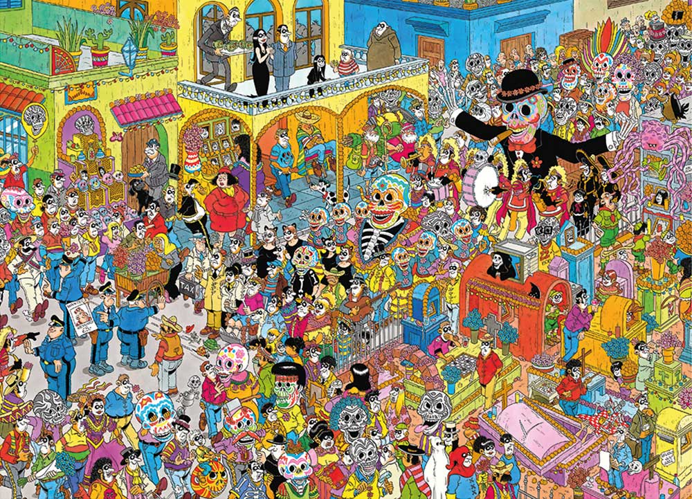Jan van Haasteren – Dia de los Muertos Jumbo 1000 darabos kirakó puzzle (JU - 1110100614) - puzzlegarden