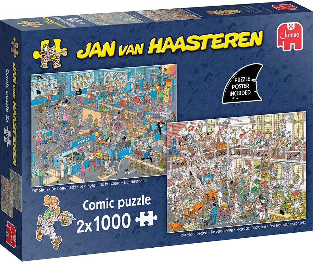 Jan van Haasteren – Felújítás & Barkácsbolt – 2x1000 Jumbo 1000 darabos kirakó puzzle (JU - 1110100647) - puzzlegarden