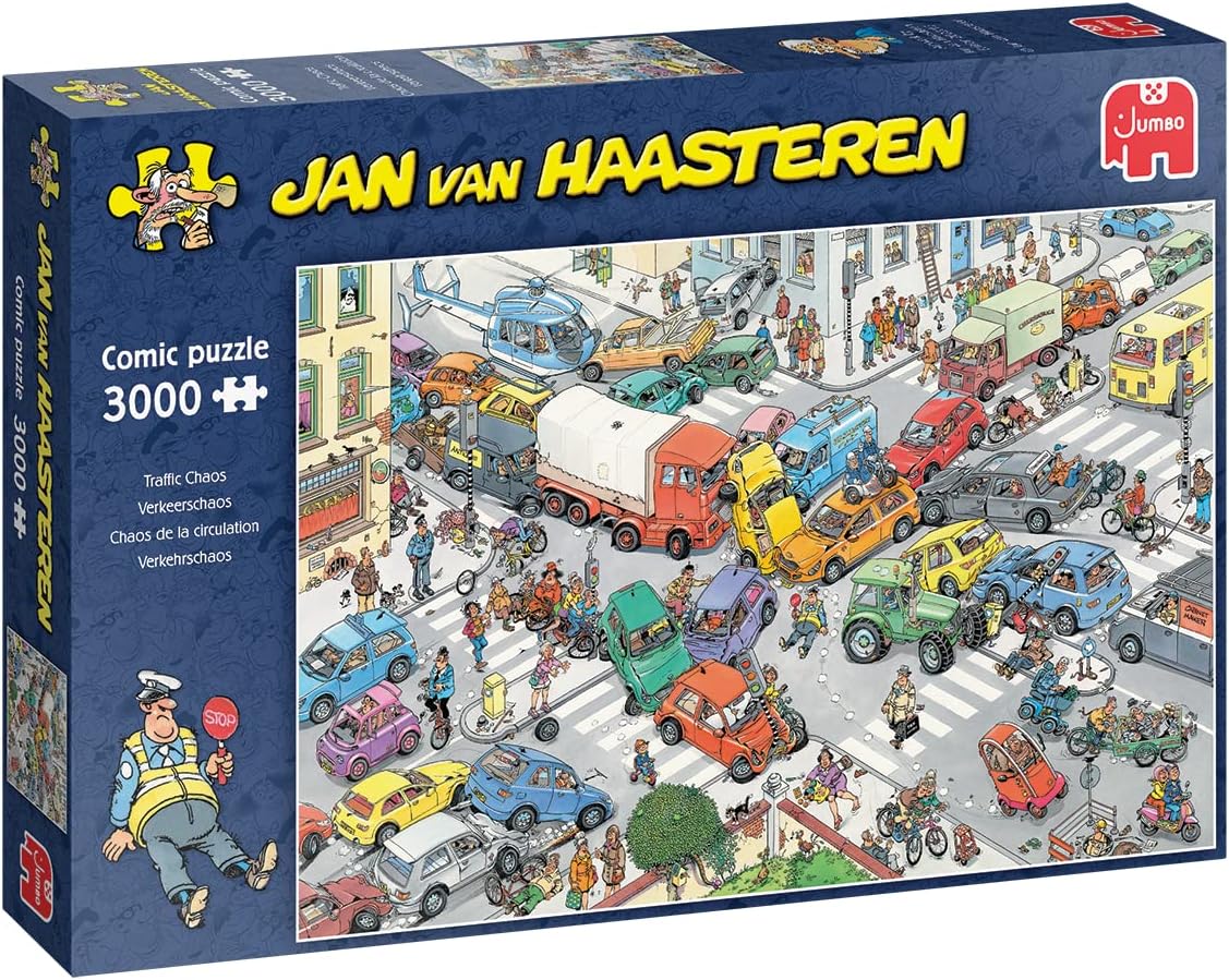 Jan van Haasteren – Forgalmi káosz Jumbo 3000 darabos kirakó puzzle (JU - 20074) - puzzlegarden