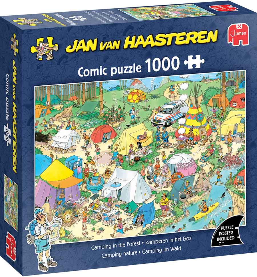 Jan van Haasteren – Kemping az erdőben Jumbo 1000 darabos kirakó puzzle (JU - 1110100603) - puzzlegarden