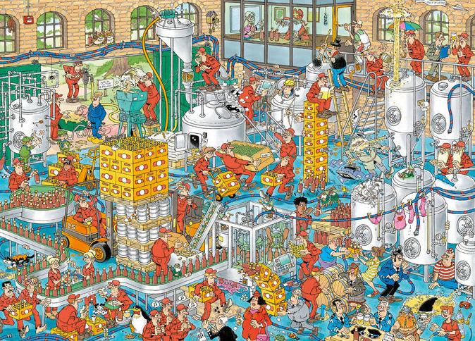Jan van Haasteren - Kézműves Sörfőzde Jumbo 1000 darabos kirakó puzzle (JU - 20065) - puzzlegarden