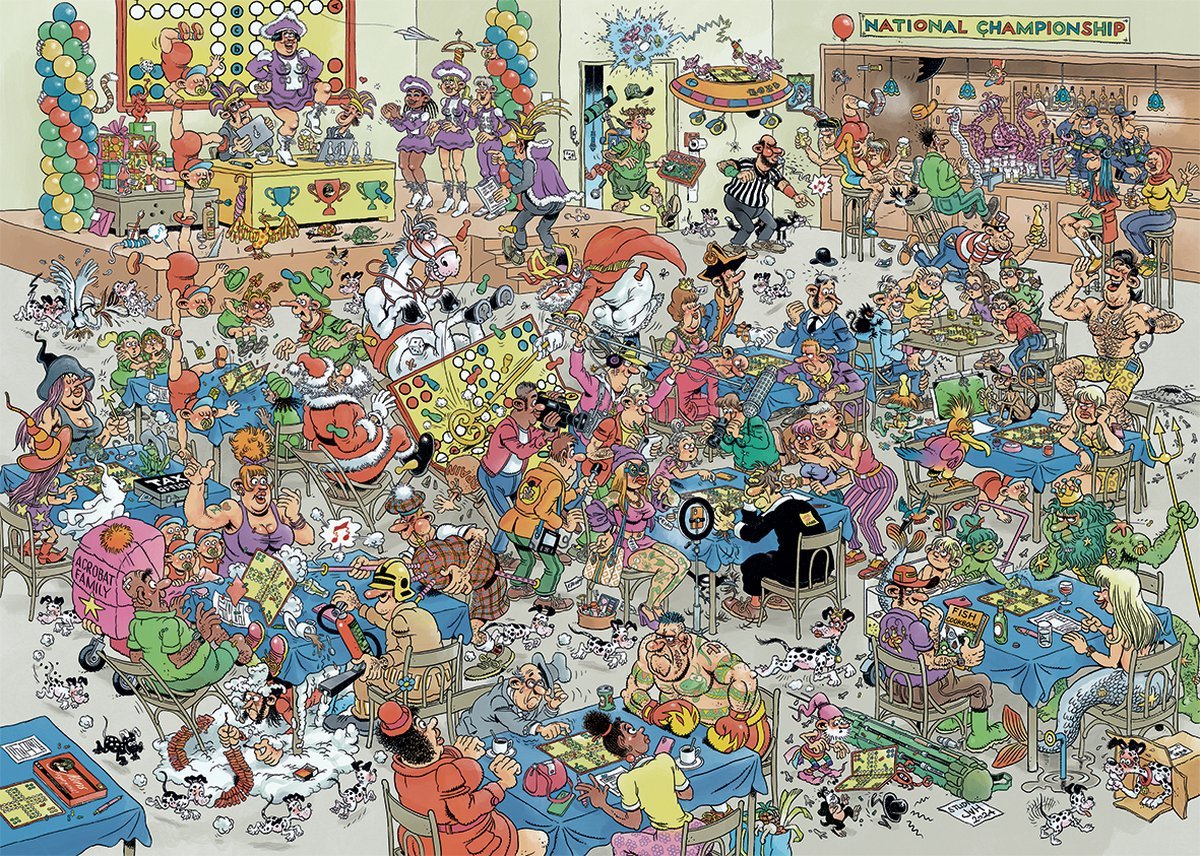 Jan van Haasteren – Ki nevet a végén? csata Jumbo 1000 darabos kirakó puzzle (JU - 1110100482) - puzzlegarden