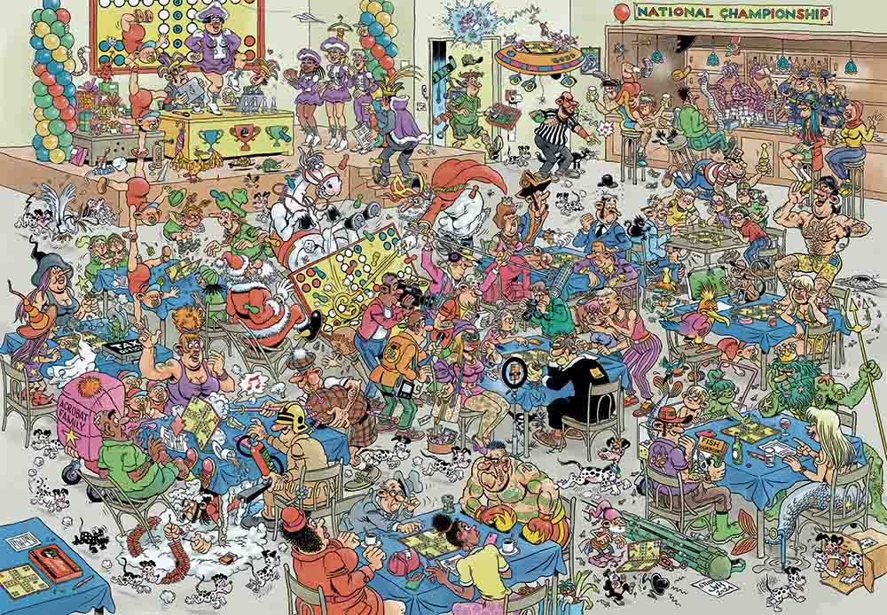 Jan van Haasteren – Ki nevet a végén? csata Jumbo 2000 darabos kirakó puzzle (JU - 1110100523) - puzzlegarden