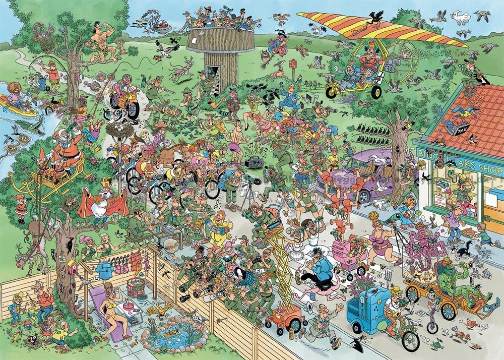 Jan van Haasteren - Nagy kerti madárles Jumbo 1000 darabos kirakó puzzle (JU - 1110100318) - puzzlegarden