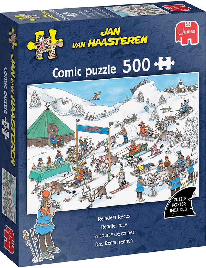 Jan van Haasteren – Rénszarvasverseny Jumbo 500 darabos kirakó puzzle (JU - 1110100629) - puzzlegarden
