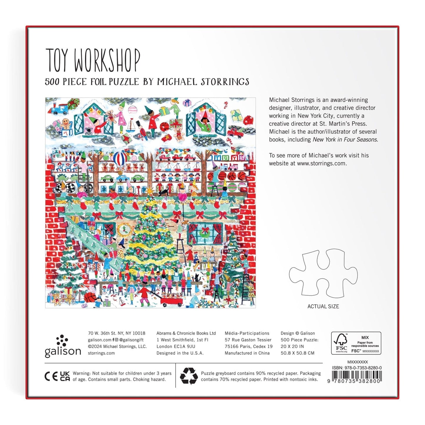 Játékműhely - csillogó fóliás! Galison 500 darabos kirakó puzzle (GA - 9780735382800) - puzzlegarden