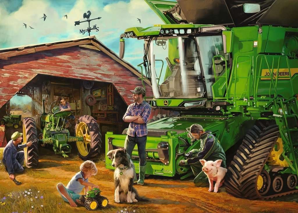 John Deere - Akkor és Most Ravensburger 1000 darabos kirakó puzzle (RA - 16839) - puzzlegarden