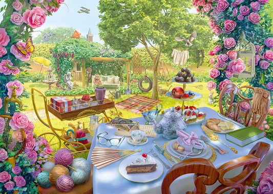 June's Journey - Teázás a Kertben - böngésző puzzle Schmidt Spiele 1000 darabos kirakó puzzle (SCH - 59974) - puzzlegarden