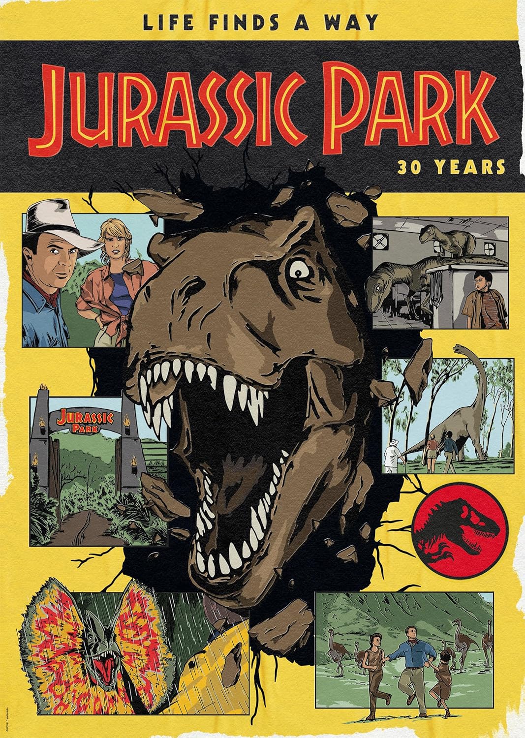 Jurassic Park 30 éves évforduló – Az élet utat tör magának Schmidt Spiele 1000 darabos kirakó puzzle (SCH - 58580) - puzzlegarden