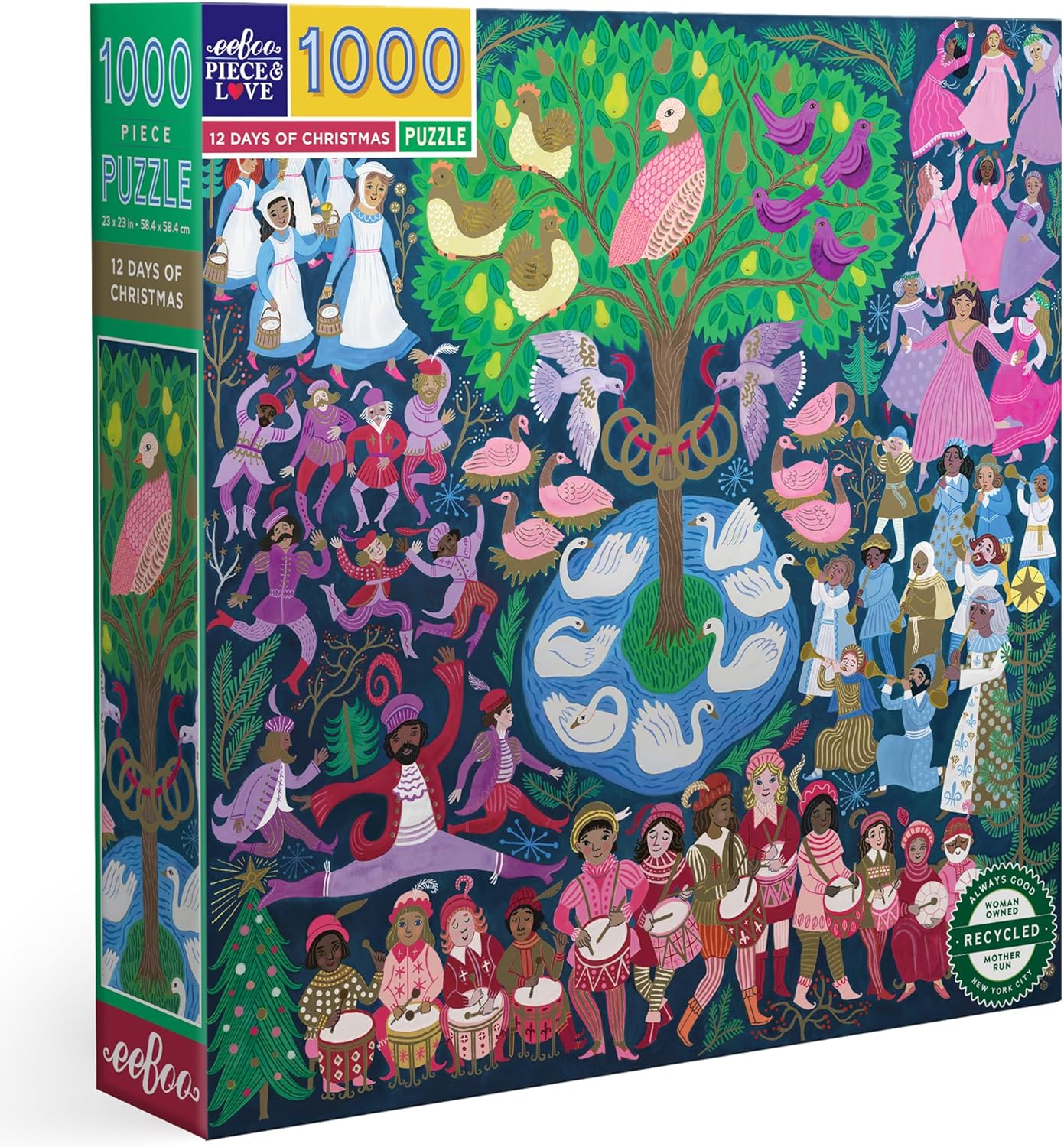 Karácsony 12 Napja Eeboo 1000 darabos kirakó puzzle (EB - PZTTDC) - puzzlegarden