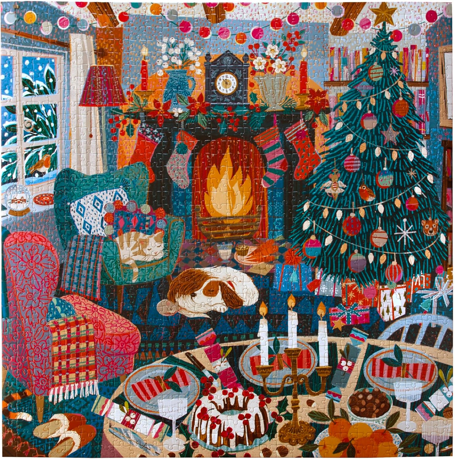 Karácsony az Angol Kunyhóban Eeboo 1000 darabos kirakó puzzle (EB - PZTECC) - puzzlegarden