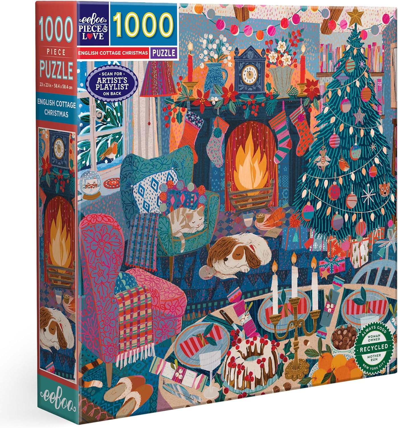 Karácsony az Angol Kunyhóban Eeboo 1000 darabos kirakó puzzle (EB - PZTECC) - puzzlegarden