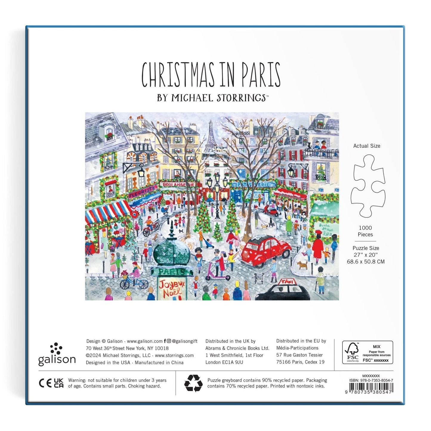 Karácsony Párizsban - csillogó fóliás! Galison 1000 darabos kirakó puzzle (GA - 9780735380547) - puzzlegarden