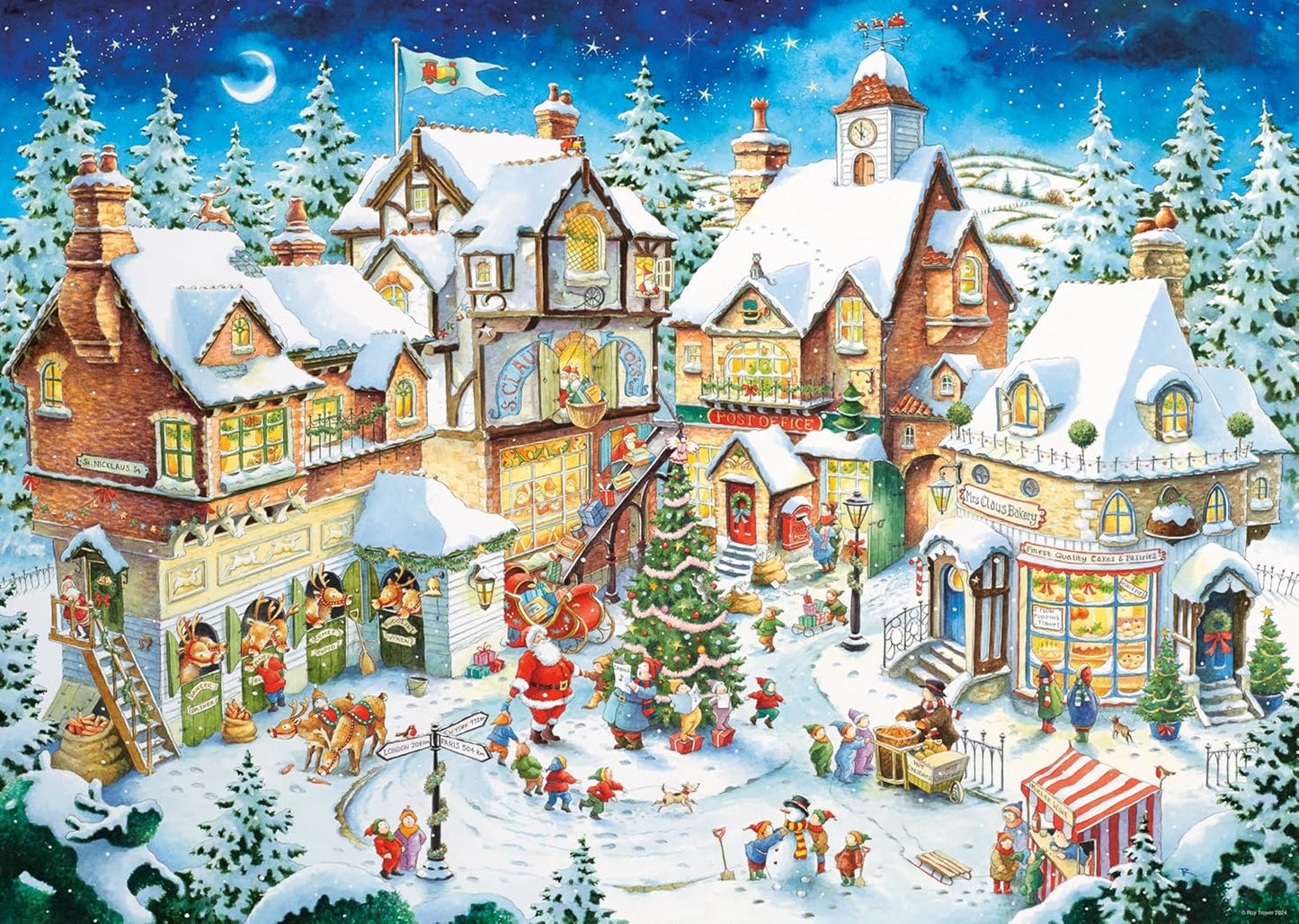 Karácsonyfalva Ravensburger 1000 darabos kirakó puzzle (RA - 12001271) - puzzlegarden
