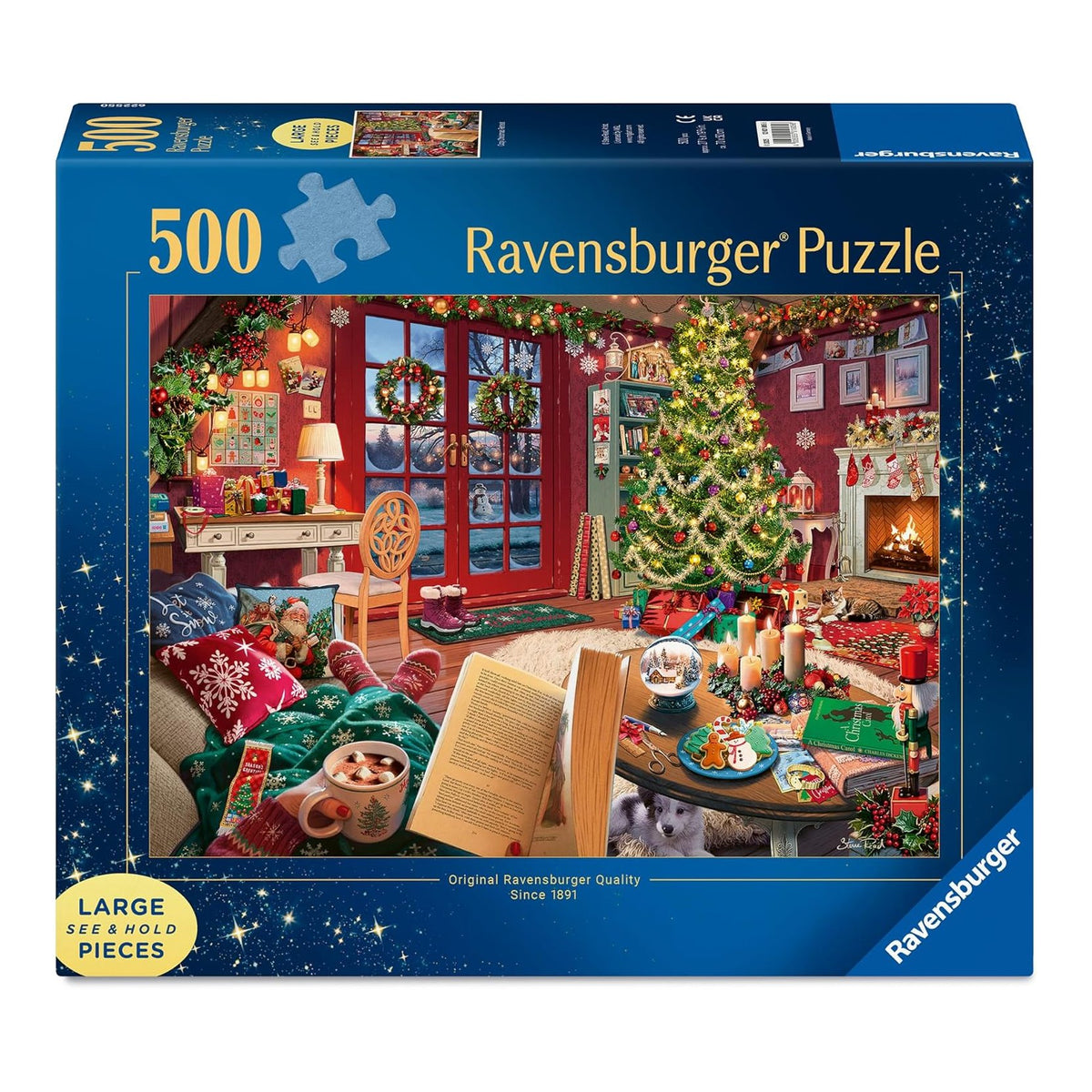 Karácsonyi bekuckózás - XXL Ravensburger 500 darabos kirakó puzzle (RA-12001805) - puzzlegarden