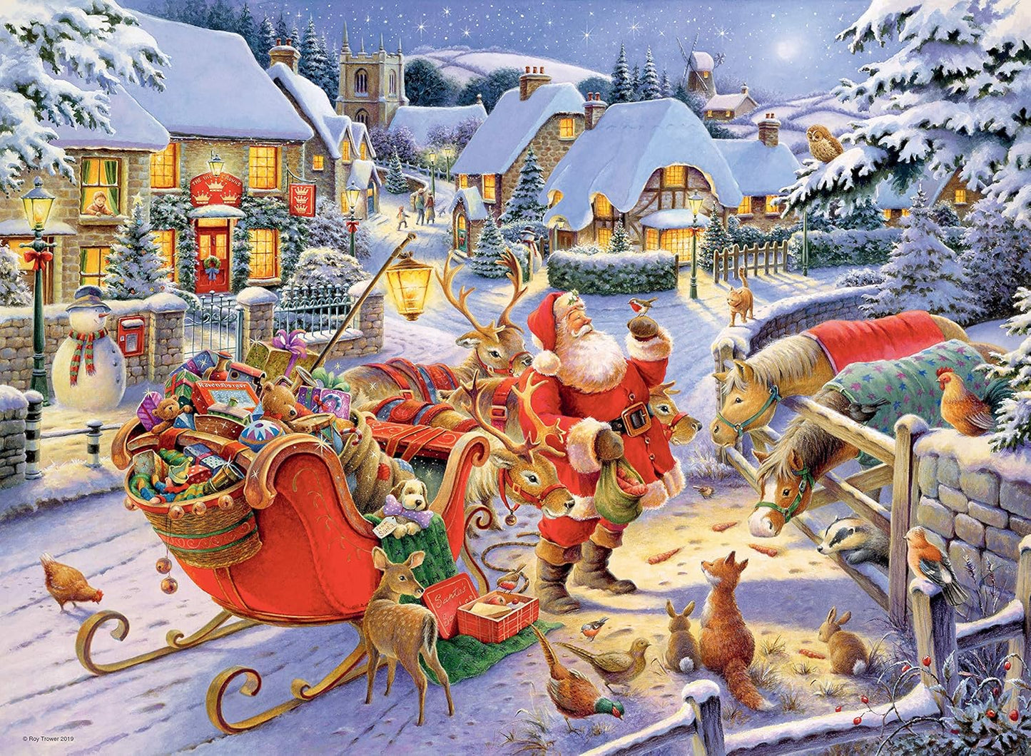 Karácsonyi Kollekció No.1 - A Karácsonyi Vásár & A Télapó vacsorája - 2x500 Ravensburger 500 darabos kirakó puzzle (RA - 12000040) - puzzlegarden