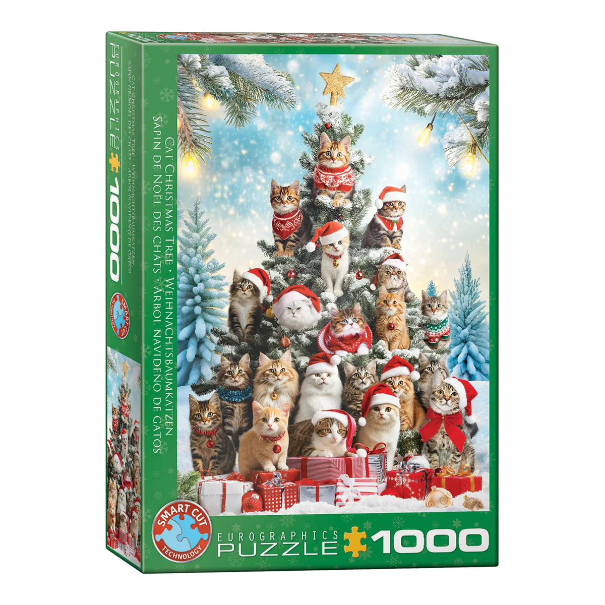 Karácsonyi macskák a fán Eurographics 1000 darabos kirakó puzzle (EUR-6000-6072) - puzzlegarden