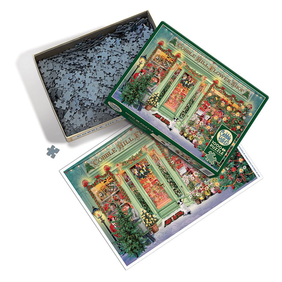 Karácsonyi virágbolt Cobble Hill 1000 darabos kirakó puzzle (CH - 40011) - puzzlegarden