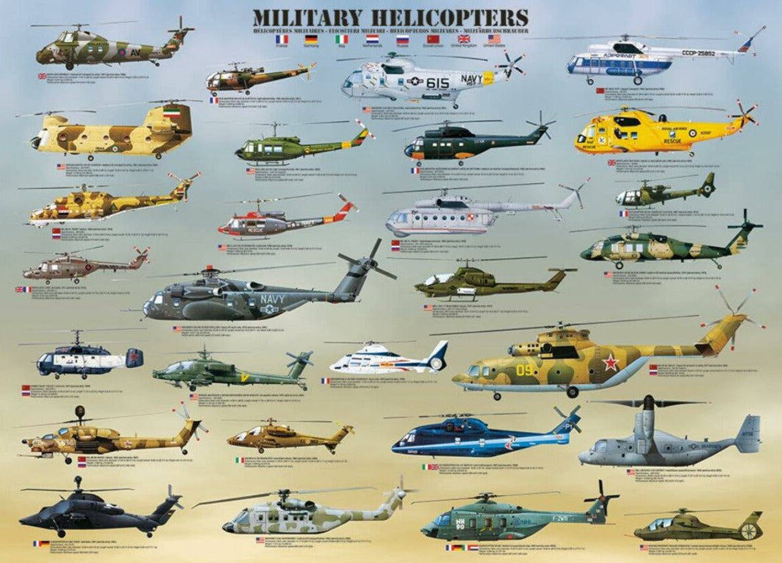Katonai Helikopterek EuroGraphics 1000 darabos kirakó puzzle (EUR - 6000 - 0088) - puzzlegarden