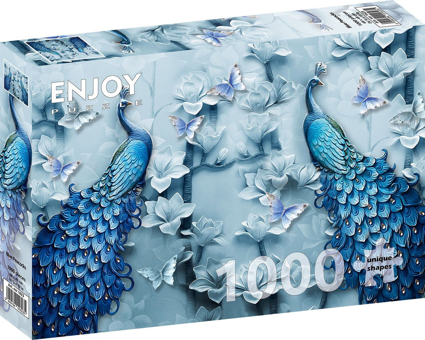 Kék Pávák Enjoy 1000 darabos kirakó puzzle (EN - 1623) - puzzlegarden
