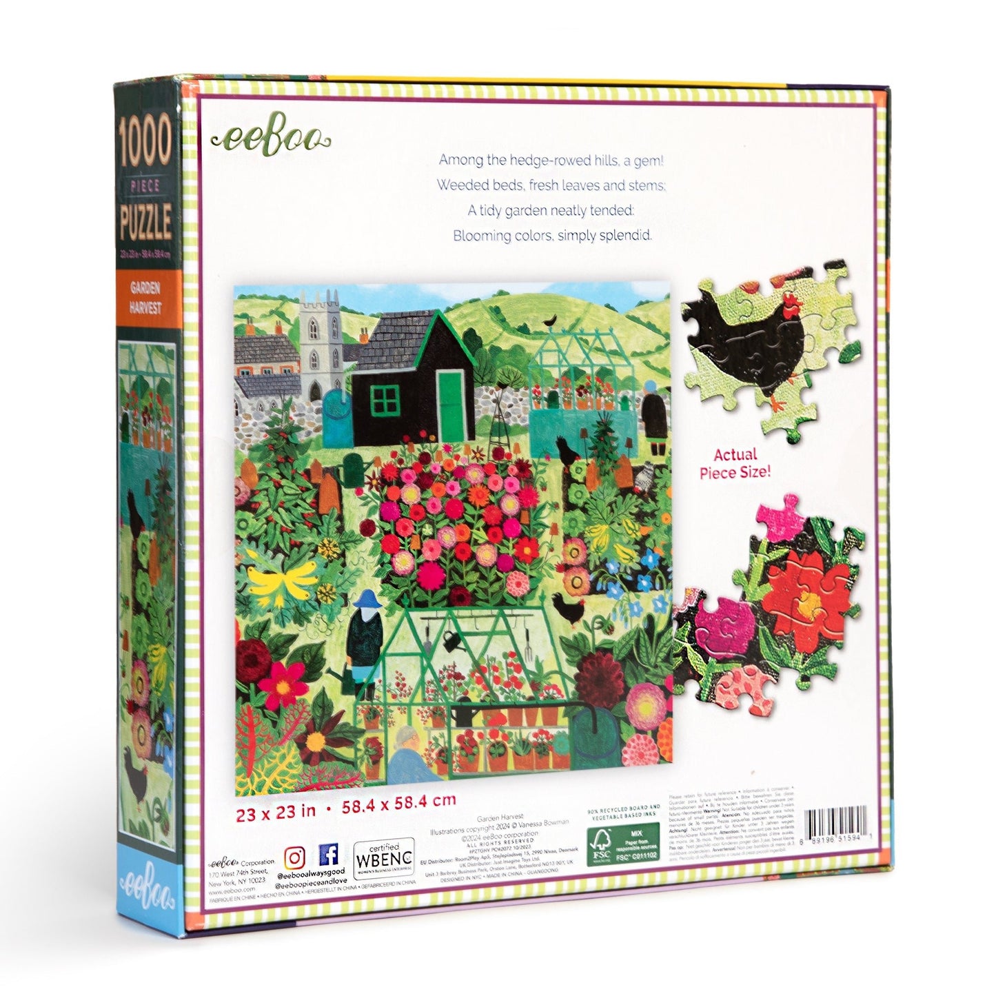 Kerti betakarítás Eeboo 1000 darabos kirakó puzzle (EB - PZTGHV) - puzzlegarden