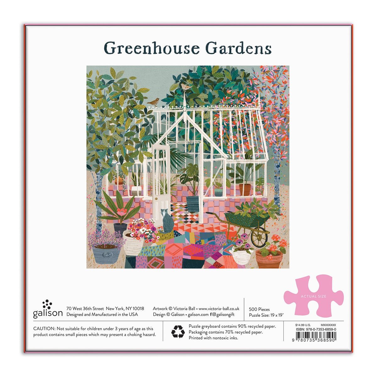 Kerti Üvegház Galison 500 darabos kirakó puzzle (GA - 9780735368590) - puzzlegarden