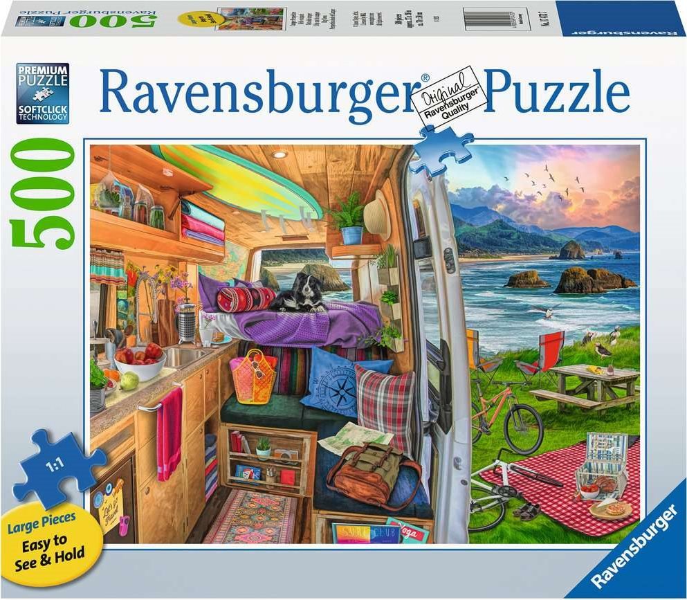 Kilátás a Lakóautóból - XXL Ravensburger 500 darabos kirakó puzzle (RA - 17473) - puzzlegarden