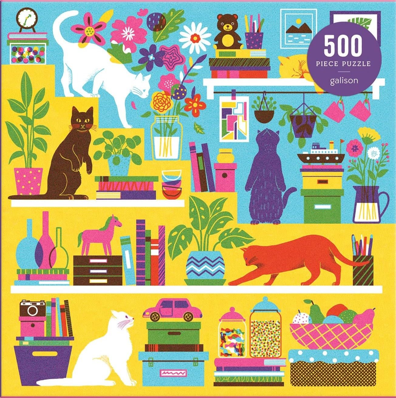 Kíváncsi macskák Galison 500 darabos kirakó puzzle (GA - M102920D) - puzzlegarden