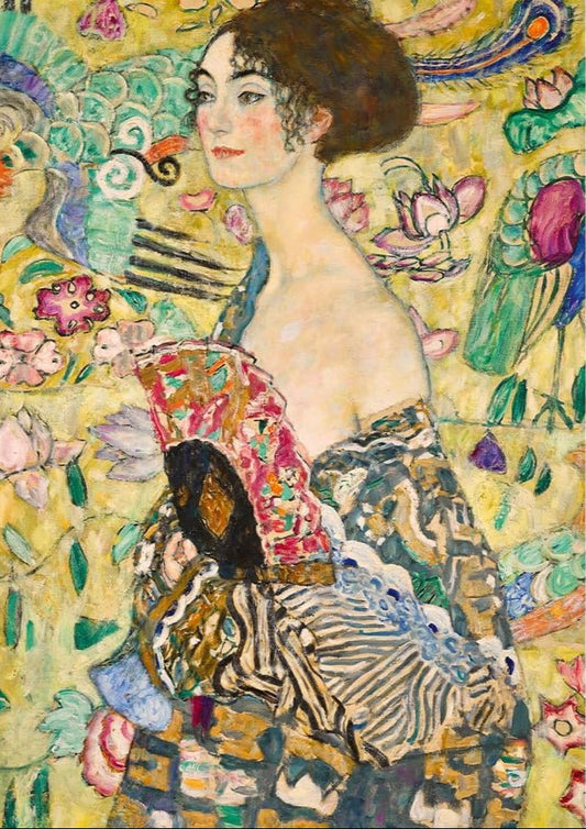 Klimt - Hölgy legyezővel Trefl 1000 darabos kirakó puzzle (TR - 10925) - puzzlegarden