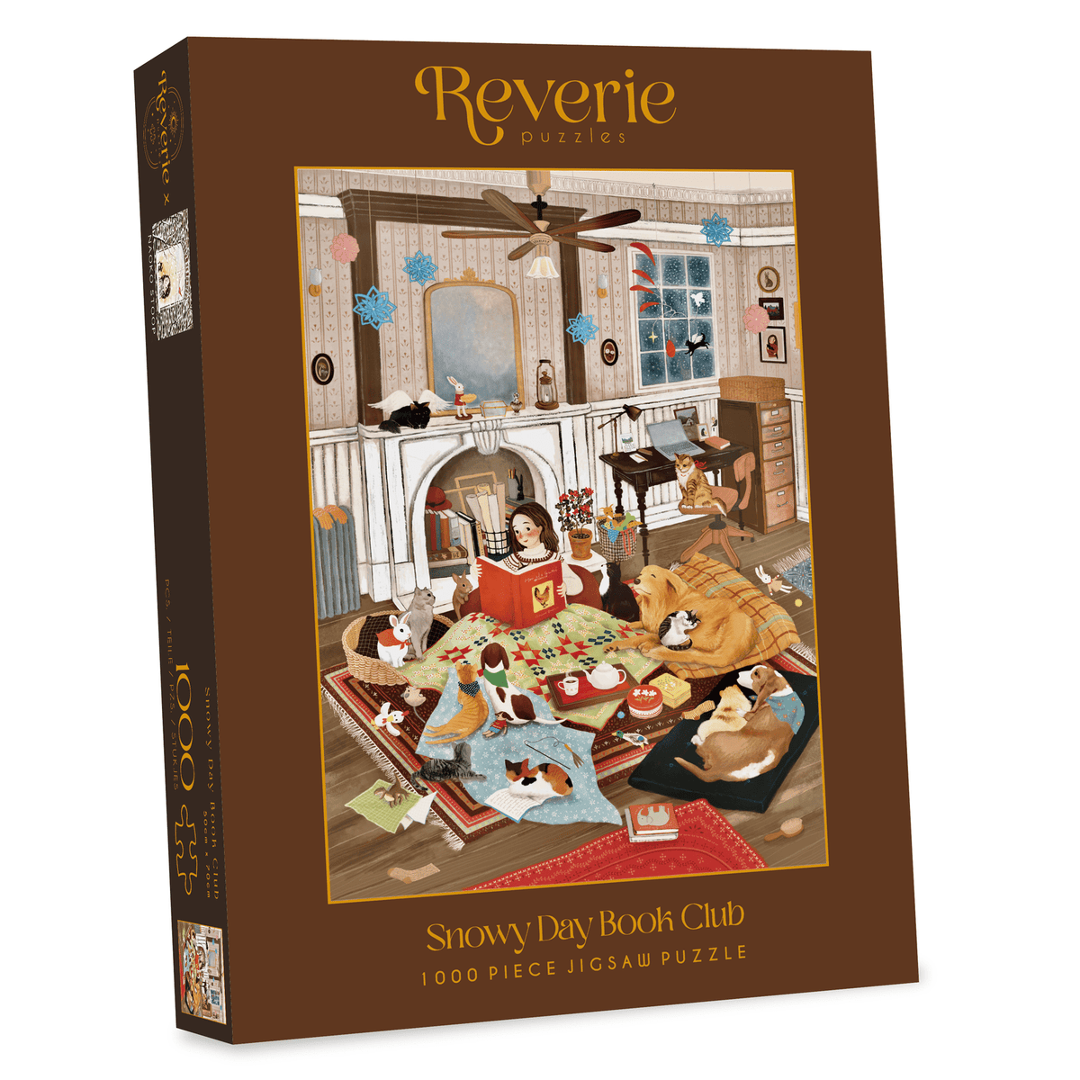 Könyvklub egy havas napon Reverie 1000 darabos kirakó puzzle (RE-SDBC1000NS) - puzzlegarden