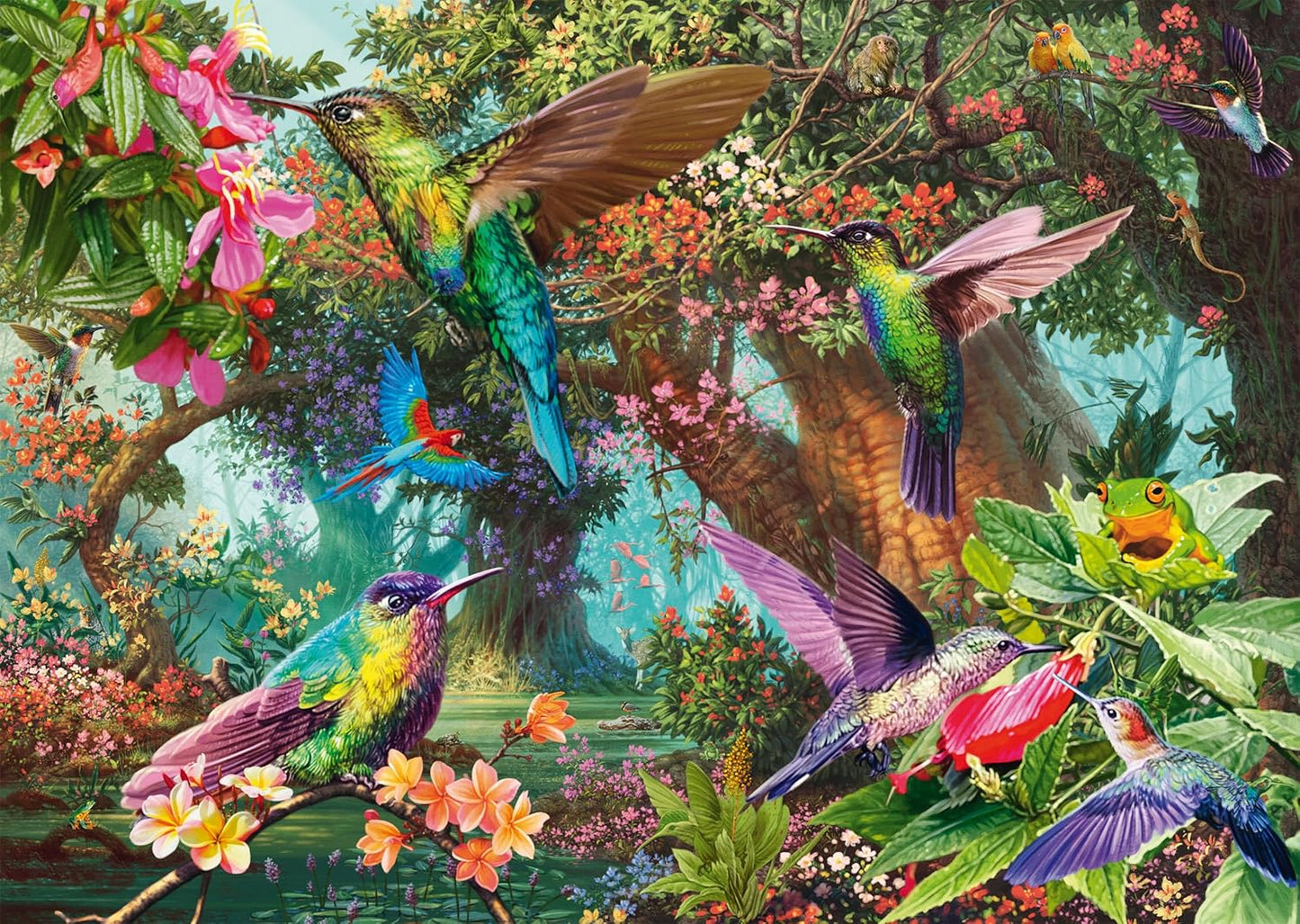 Kolibrik színpompás kavalkádja Schmidt Spiele 1000 darabos kirakó puzzle (SCH - 58869 4001504588694) - puzzlegarden