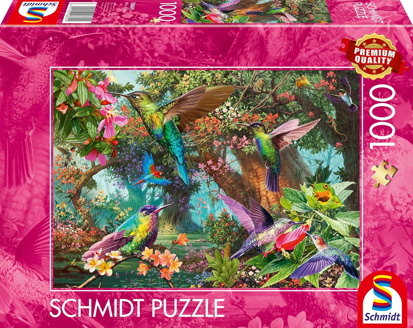 Kolibrik színpompás kavalkádja Schmidt Spiele 1000 darabos kirakó puzzle (SCH - 58869 4001504588694) - puzzlegarden